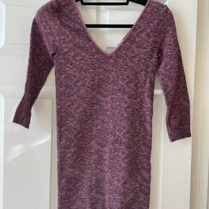 BCBGeneration Women's Long Sleeve Bodycon V-Neck Dress XS